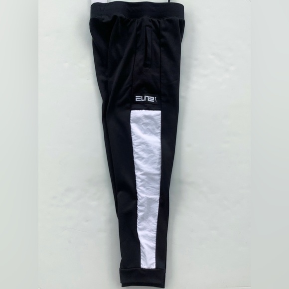 NWT Nike Elite Black & White Athletic Joggers - Picture 5 of 7